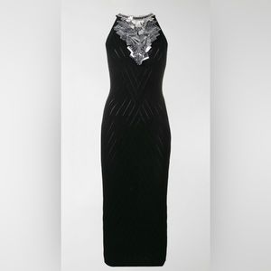 Balmain sequin embroidered knit dress